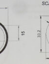 PRZYCISK VEGA VENUS XL "-1" Z BRAILLEM, MATOWY, PODŚWIETLENIE NIEBIESKIE, WKRĘTY - obrazek 6