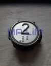 PRZYCISK SCHAEFER RT42 VIII LED "2" Z BRAILLEM, MATOWY, PODŚWIETLENIE CZERWONE - obrazek 3