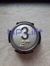 PRZYCISK SCHAEFER RT42 VIII LED "3" Z BRAILLEM, MATOWY, PODŚWIETLENIE CZERWONE