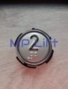 PRZYCISK SCHAEFER RT42 VIII LED "2" Z BRAILLEM, MATOWY, PODŚWIETLENIE NIEBIESKIE