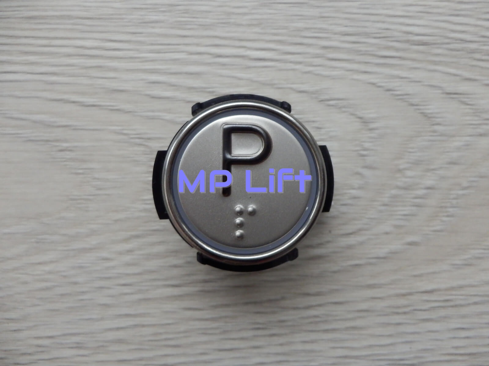 PRZYCISK SCHAEFER RT42 VIII LED "P" Z BRAILLEM, MATOWY, PODŚWIETLENIE NIEBIESKIE