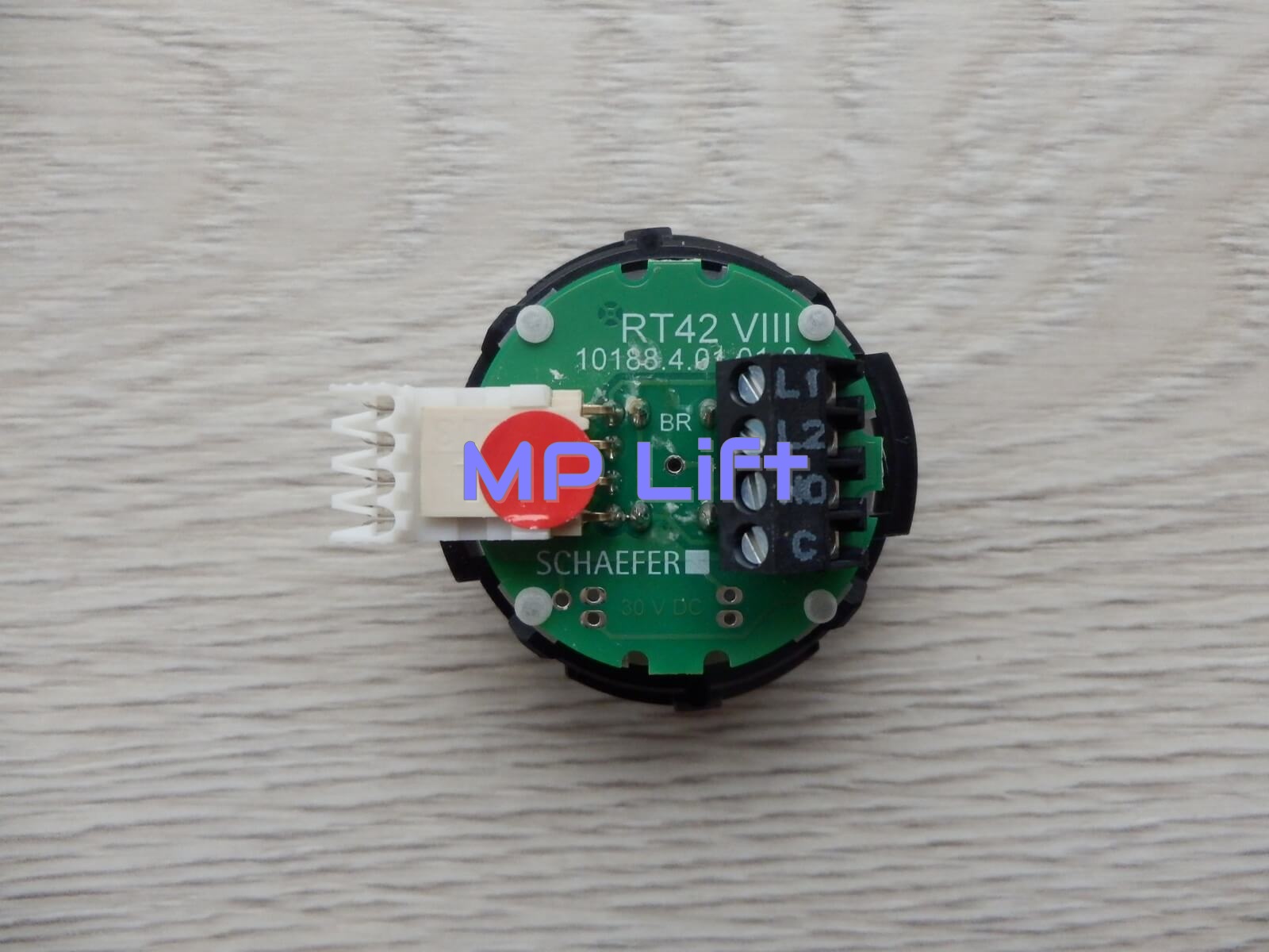 RZYCISK SCHAEFER RT42 VIII LED "WENTYLATOR" Z BRAILLEM, MATOWY, PODŚWIETLENIE CZERWONE - obrazek 4