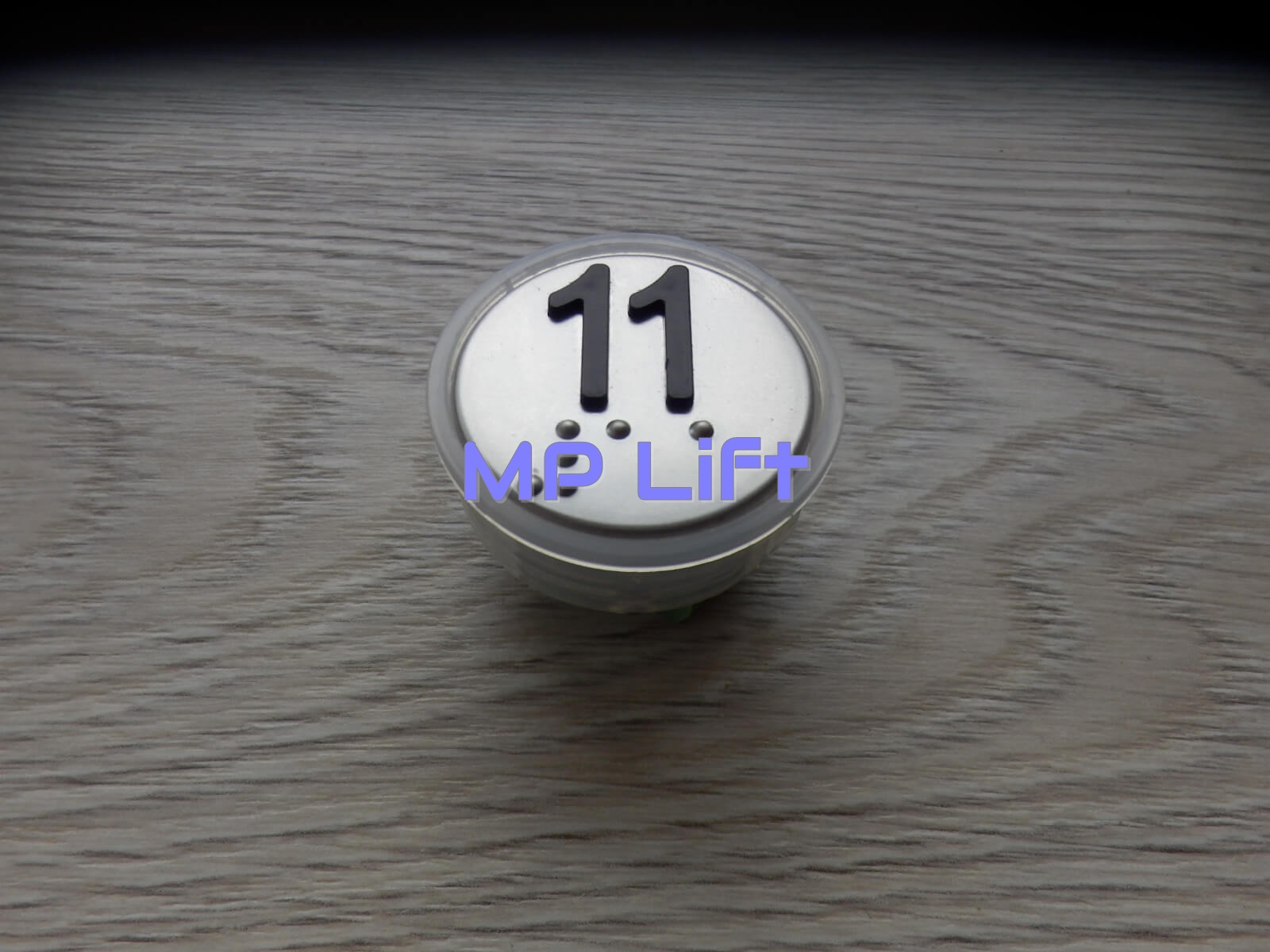 PRZYCISK VEGA VENUS XL "11" Z BRAILLEM, MATOWY, PODŚWIETLENIE CZERWONE, WKRĘTY - obrazek 3